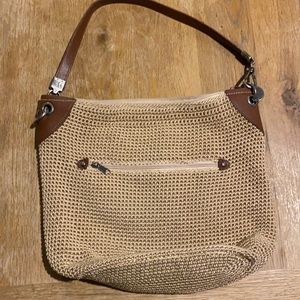 The Sak Crochet Knit Boho Bag/Shoulder Bag/Purse Leather